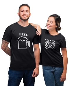 Beer With Pretzel Shirt For Couple Lover Matching T-shirt