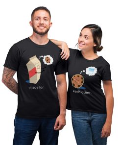 Cute Milk and Cookies For Couple Love Matching T-Shirt