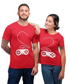 Couple For Gamer Lover Matching Heart T-shirt