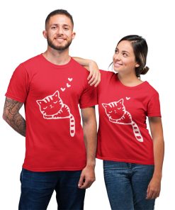 Couple Matching Cute Cat T-Shirt