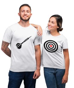 Darts Couple Matching Gift Funny T-Shirt