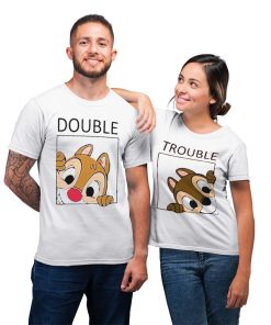 Double Trouble Matching For Couple Funny Gift T-Shirt