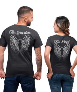 Guardian Angel Wings Couple Matching Gift T- Shirt