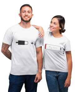 Incharge Battery For Couples Matching T-Shirt