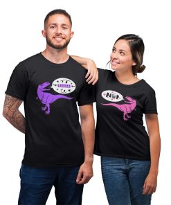 Lovely Dinosaur For Couple Love Matching T-Shirt