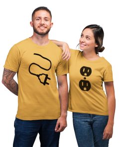 Matching Plug and Port For Funny Couple Gifts T-shirt