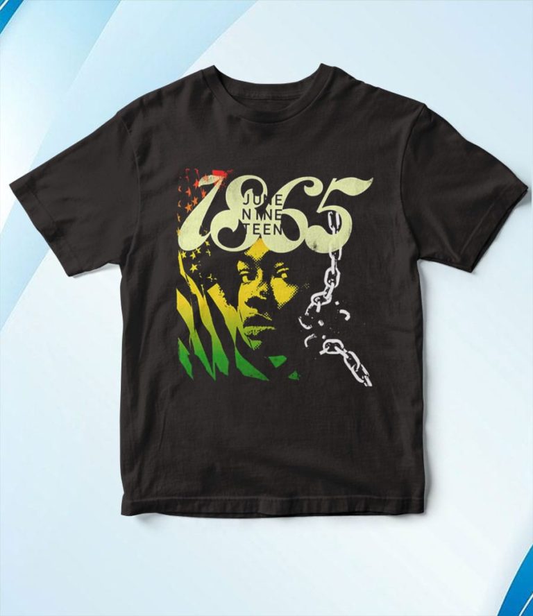 1865 Flag Black History June 19 Vintage Juneteenth T-Shirt, Hoodie