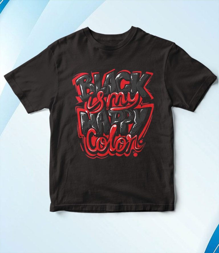 Black Is My Happy Color Match Jordan 6 Retro Red Oreo T-Shirt, Hoodie