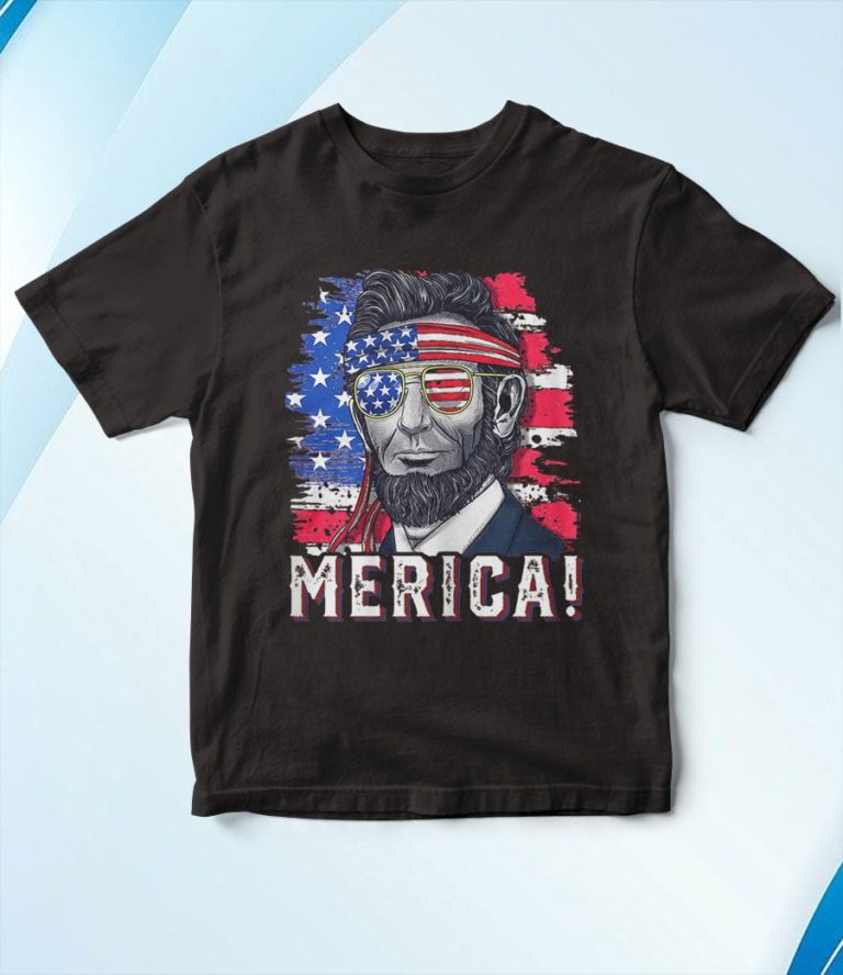4th of July Abraham Lincoln Sunglasses American Flag Merica T-Shirt, Hoodie, Sweatshirt