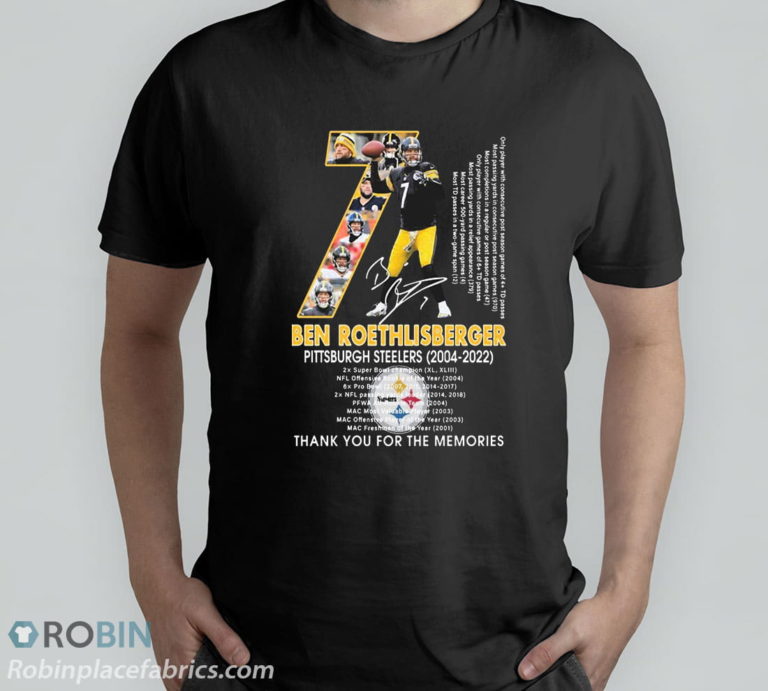 7 Ben Roethlisberger Pittsburgh Steelers 2022 Thank You For The Memories Shirt Shirt T-Shirt, Hoodie