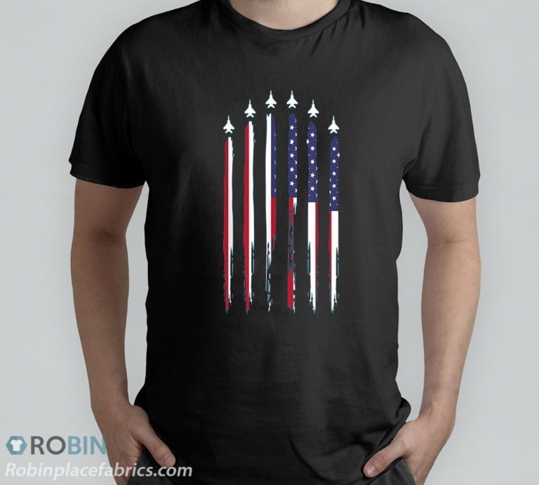 American Flag Usa Airplane Jet Fighter 4th Of July Patriotic T-Shirt, Hoodie, Sweatshirt