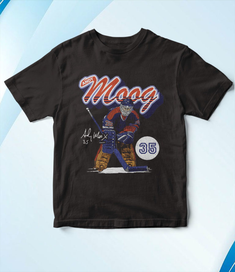Andy Moog Edmonton Retro Script T-Shirt, Hoodie, Sweatshirt