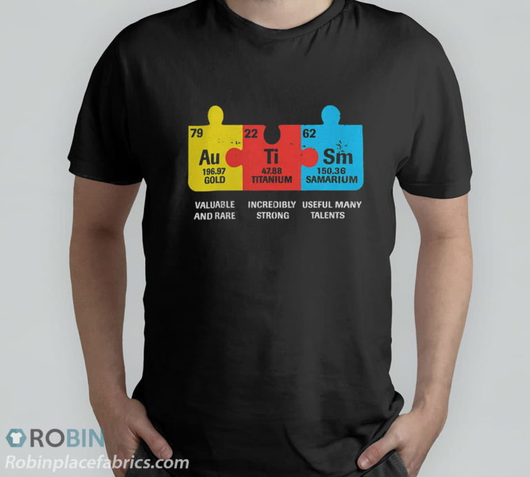 Autism Elements Periodic Table Awareness ASD T-Shirt, Hoodie, Sweatshirt