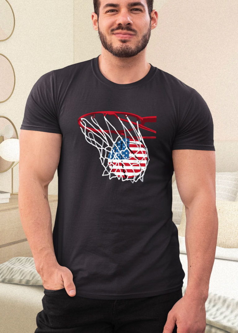 Basketball 4th Of July US Flag Shirt