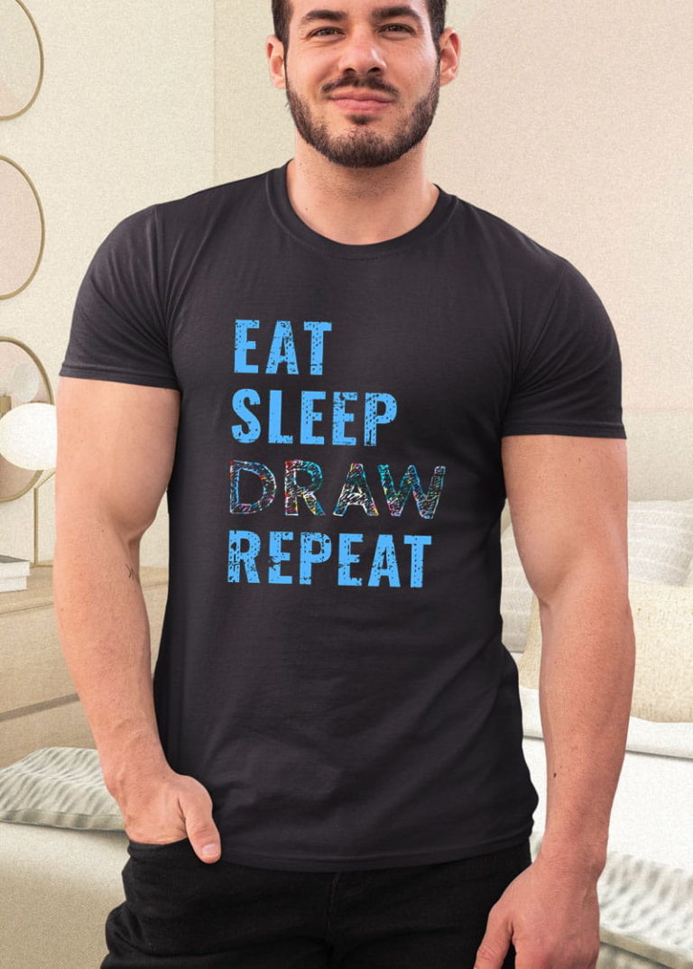 Drawing Eat Sleep Draw Repeat Art Artist Shirt