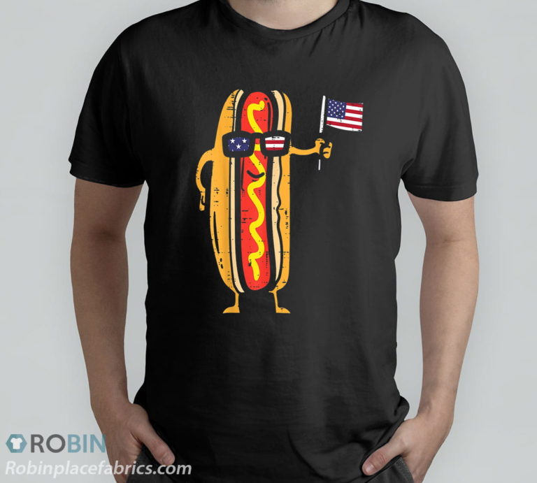 Hotdog Sunglasses American Flag Usa Funny 4th Of July Fourth T-Shirt & Hoodie
