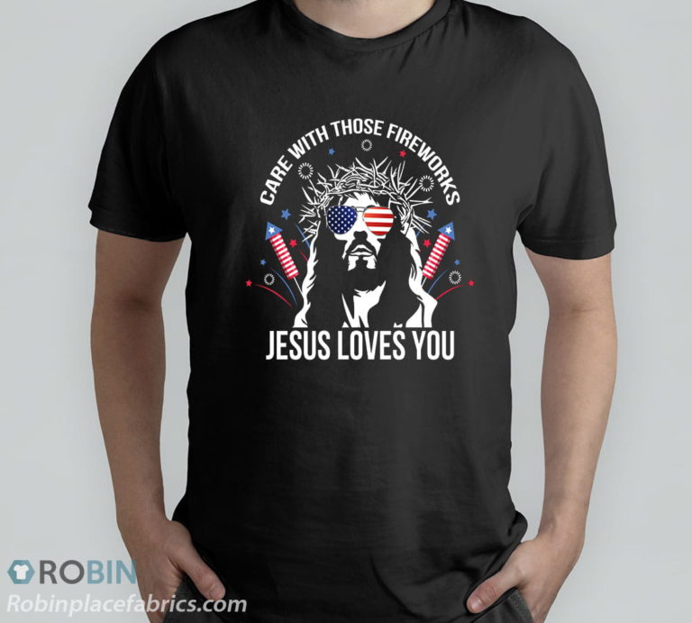 Jesus Sunglasses American Firework Usa Flag T-Shirt, Hoodie, Sweatshirt