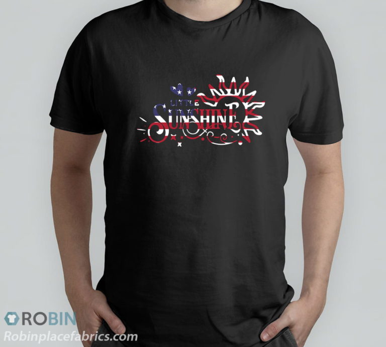 Little Sunshine Us American Flag 4th Of July Fourth T-Shirt, Hoodie, Sweatshirt