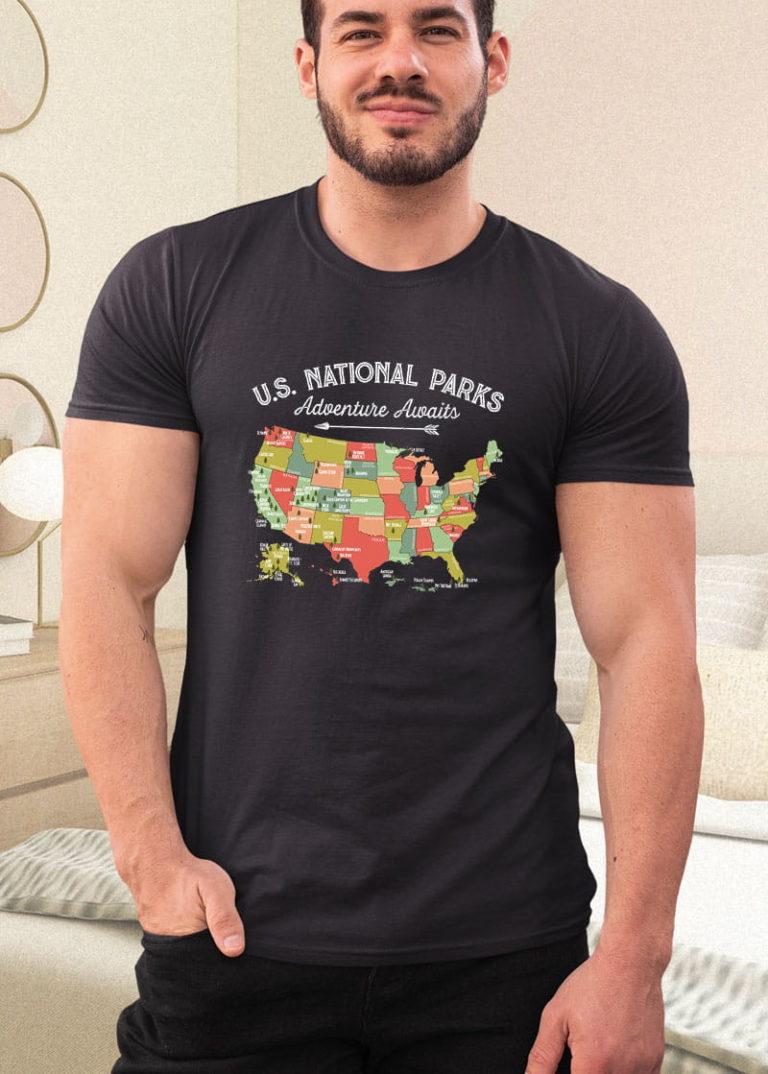 National Parks Map Camping Shirt