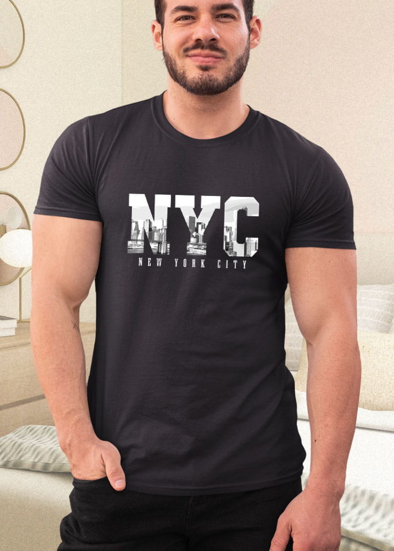 NYC New York City Skyline NY Pride Black & White Vintage Shirt