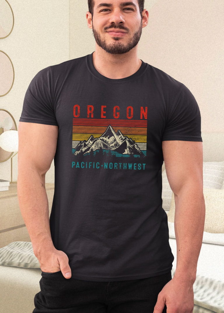 Oregon Vintage Mountains Hiking Pacific Northwest Shirt