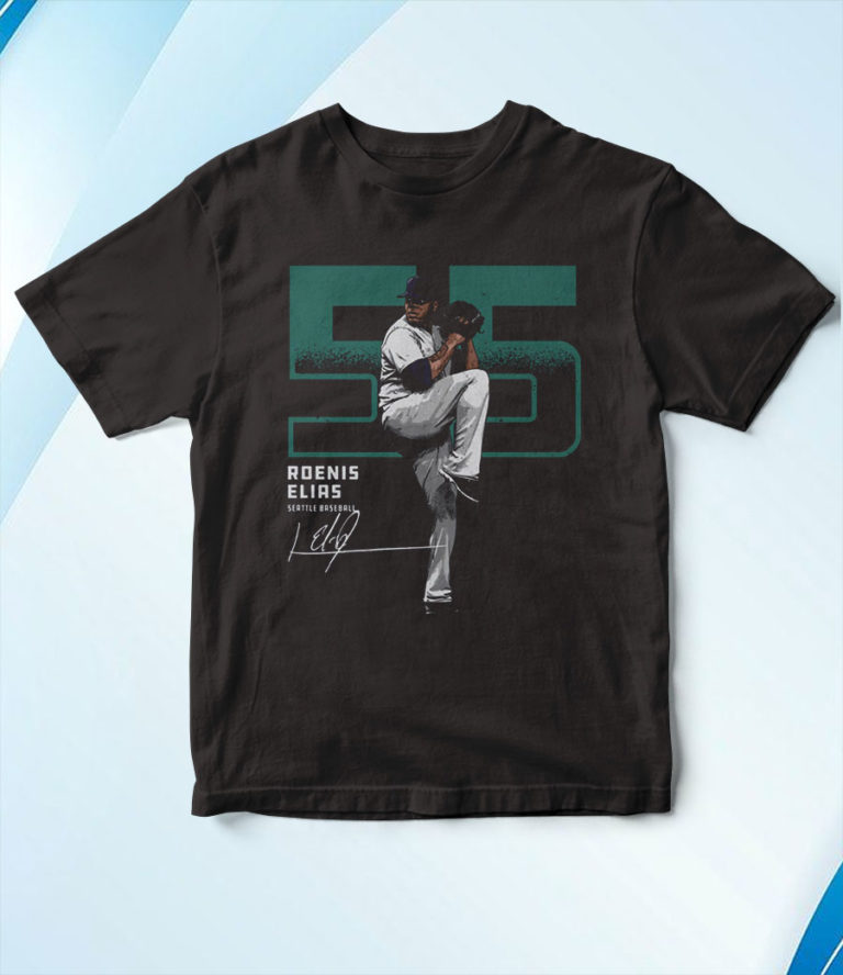 Roenis Elias Seattle Mariners Outline Signatures T-Shirt, Hoodie, Sweatshirt