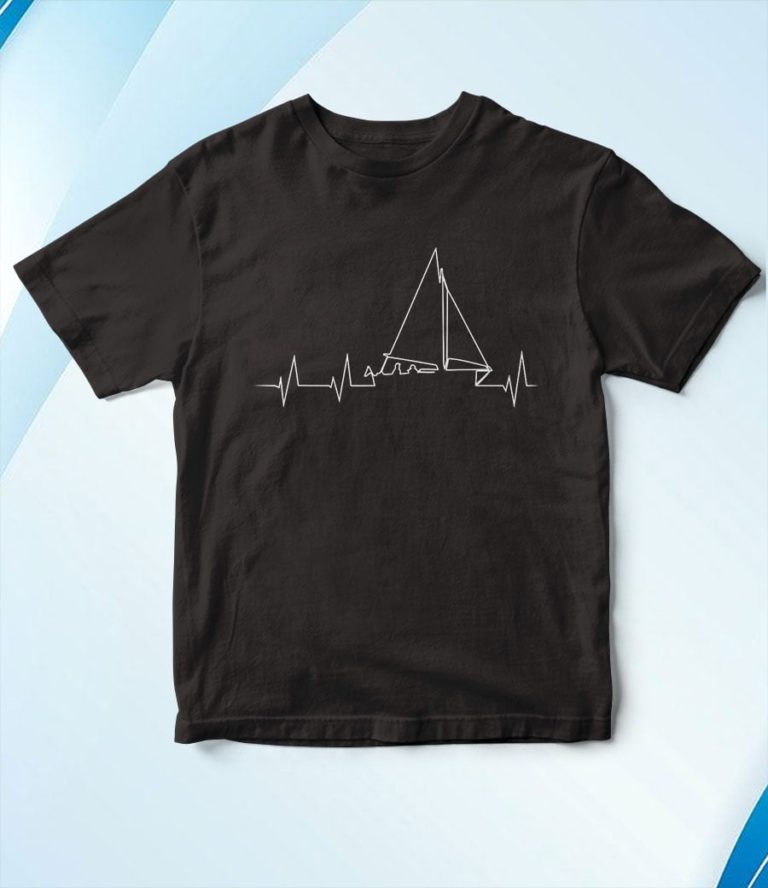 Sailboat Heartbeat – Cute Love To Sail T-Shirt, Hoodie, Sweatshirt