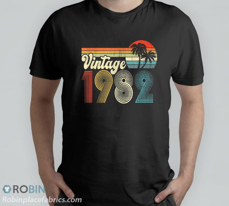 Vintage 1982 Made In 1982 40th Birthday Gift 40 Year Old T-Shirt & Hoodie