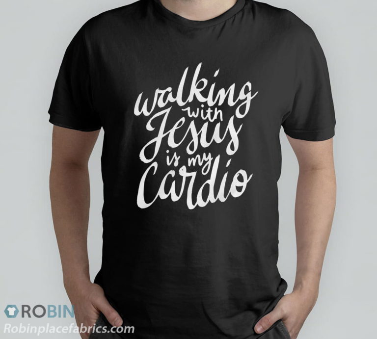 Walking With Jesus Is My Cardio Funny Christian Workout T-Shirt, Hoodie