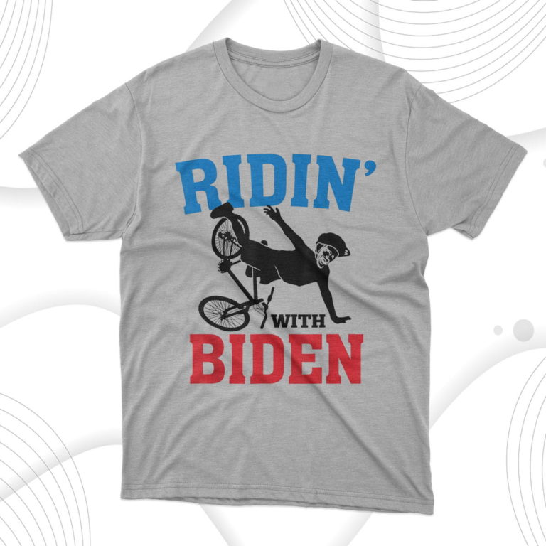 Joe Biden Falling With Biden Funny Ridin With Biden T-Shirt & Hoodie