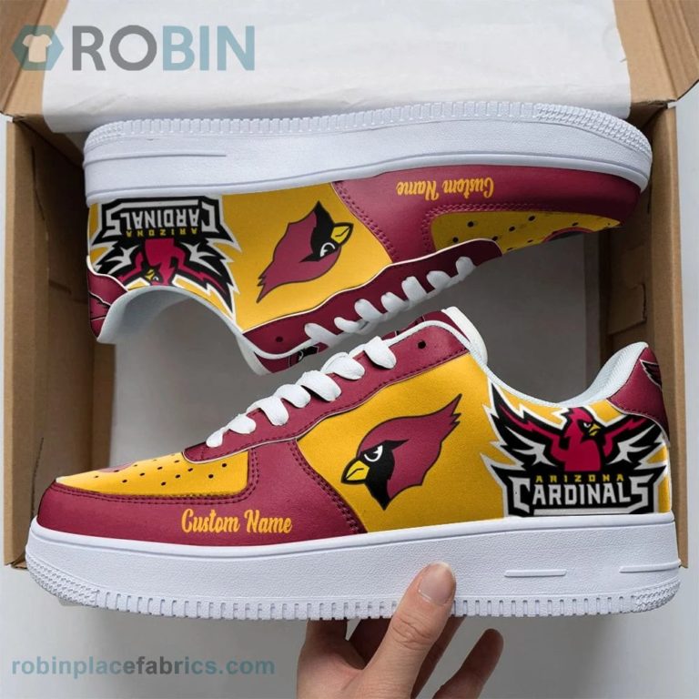 Arizona Cardinals Mascot Logo NFL Custom Name Air Force 1 AF1 Shoes