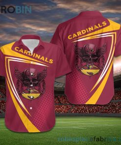 Arizona Cardinals NFL Skull American Football Short Sleeve Button Down Hawaiian Shirt Arizona Cardinals NFL Skull American Football Short Sleeve Button Down Hawaiian Shirt