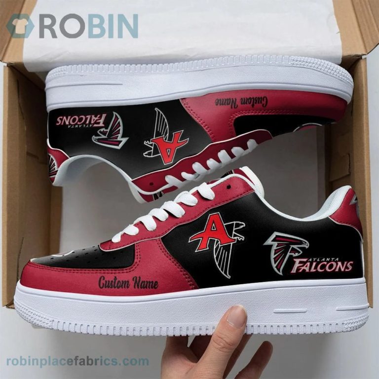 Atlanta Falcons Mascot Logo NFL Custom Name Air Force 1 AF1 Shoes