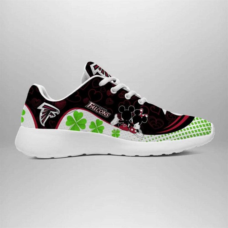 Atlanta Falcons Running Shoes Mickey Four Leaf Clovers