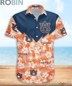 Auburn Tigers NCAA Tropical Seamless Casual Button Down Shirts