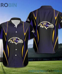 Baltimore Ravens NFL American Football Short Sleeve Button Down Hawaiian Shirt