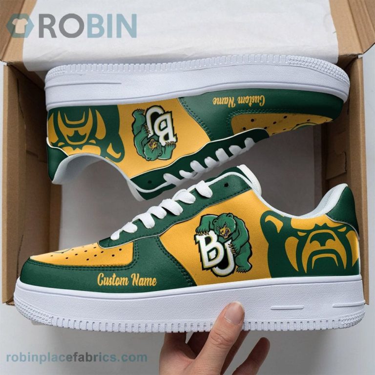 Baylor Bears Mascot Logo NCAA Custom Name Air Force 1 AF1 Shoes