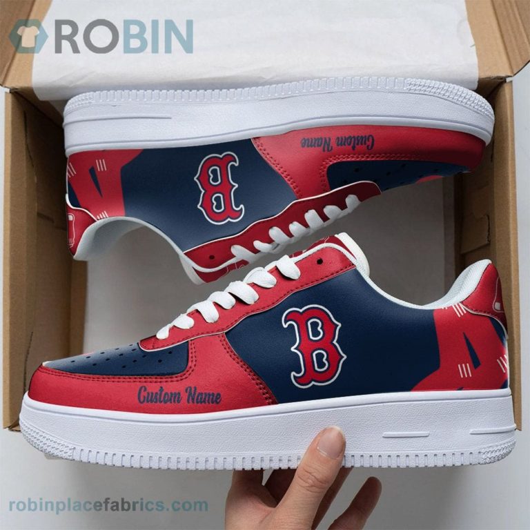 Boston Red Sox Mascot Logo MLB Custom Name Air Force 1 AF1 Shoes