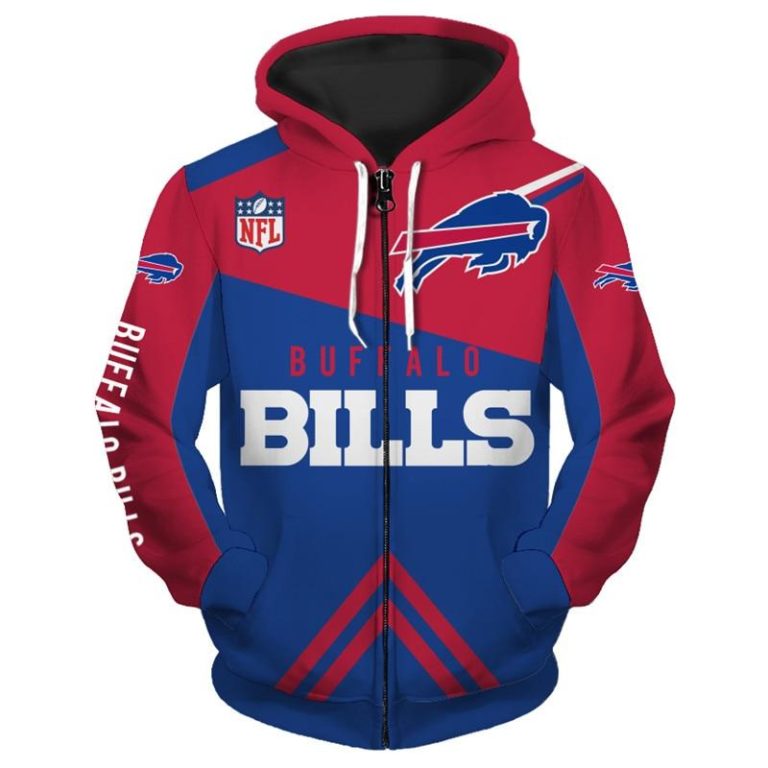 Buffalo Bills Zip Up Hoodies 3D Sweatshirt