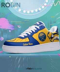Buffalo Sabres Mascot Logo NHL Custom Name Air Force 1 AF1 Shoes