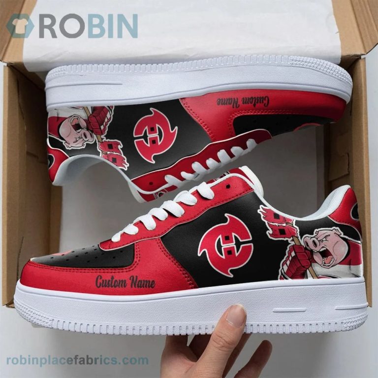Carolina Hurricanes Mascot Logo NHL Custom Name Air Force 1 AF1 Shoes