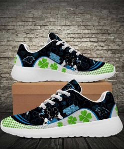 Carolina Panthers Running Shoes Mickey Four Leaf Clovers