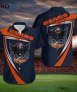 Chicago Bears NFL Skull American Football Short Sleeve Button Down Hawaiian Shirt Chicago Bears NFL Skull American Football Short Sleeve Button Down Hawaiian Shirt