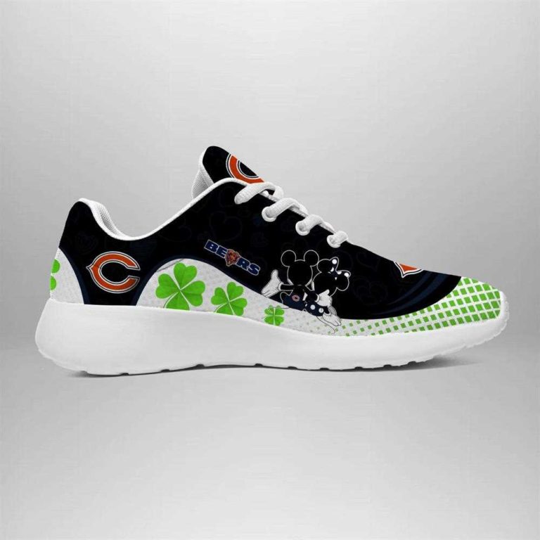 Chicago Bears Running Shoes Mickey Four Leaf Clovers
