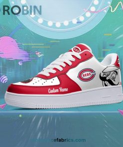 Cincinnati Reds Mascot Logo MLB Custom Name Air Force 1 AF1 Shoes