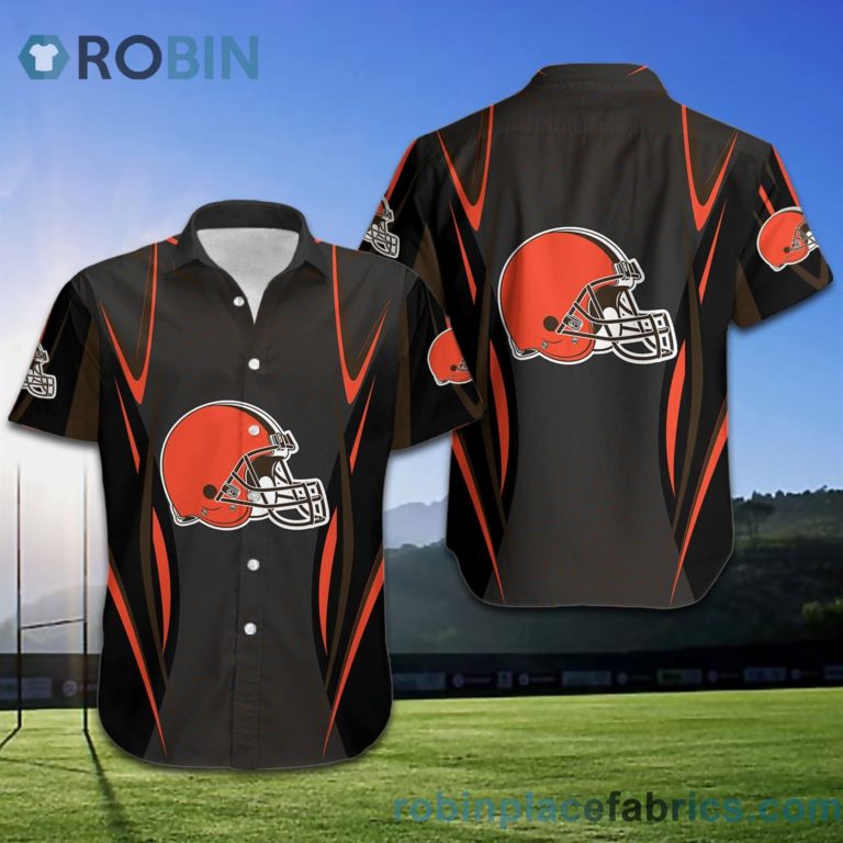 Cleveland Browns NFL American Football Short Sleeve Button Down Hawaiian Shirt