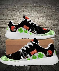 Cleveland Browns Running Shoes Mickey Four Leaf Clovers