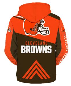 Cleveland Browns Zip Hoodies 3D With Hooded Cleveland Browns Zip Hoodies 3D With Hooded