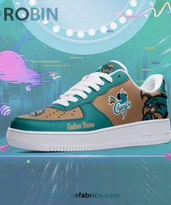 Coastal Carolina Chanticleers Mascot Logo NCAA Custom Name Air Force 1 AF1 Shoes