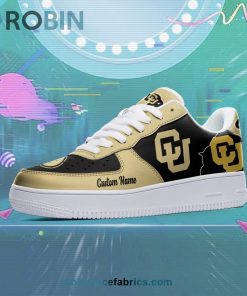 Colorado Buffaloes Mascot Logo NCAA Custom Name Air Force 1 AF1 Shoes